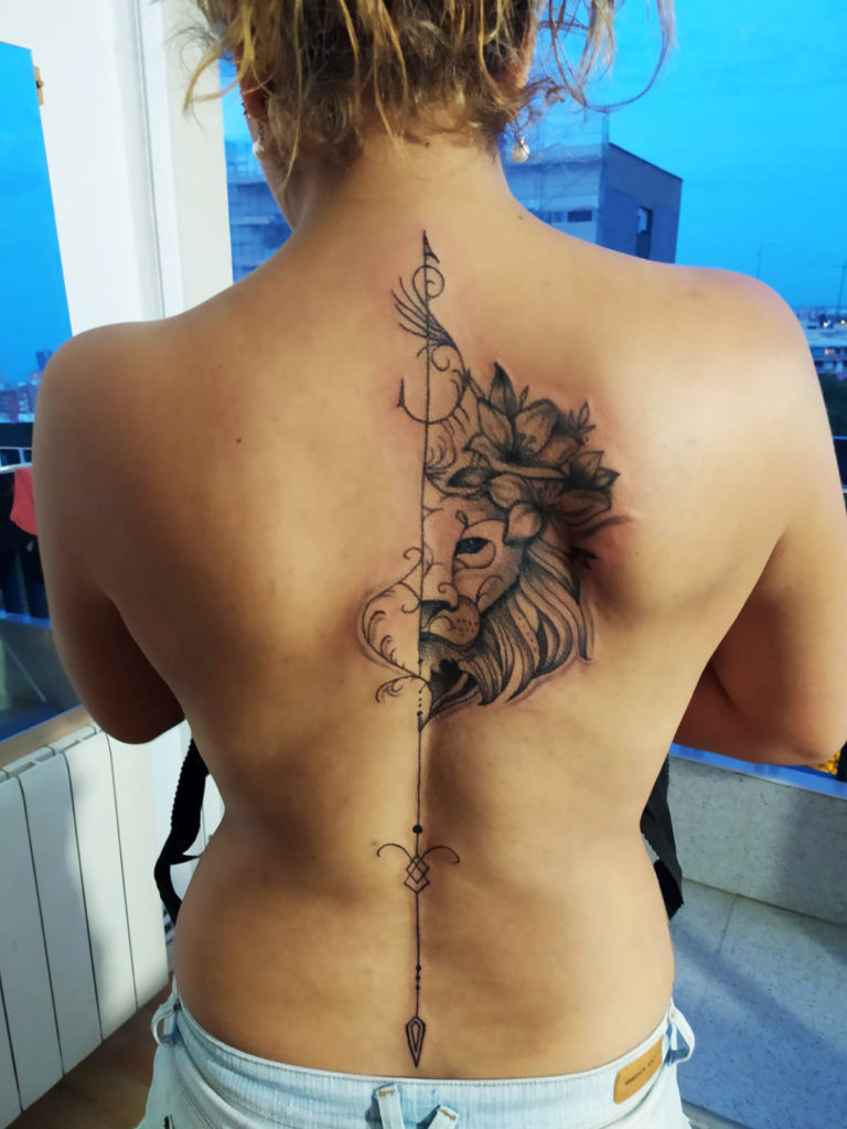 Tejiendo Vidas_Nancy_Tatuaje león